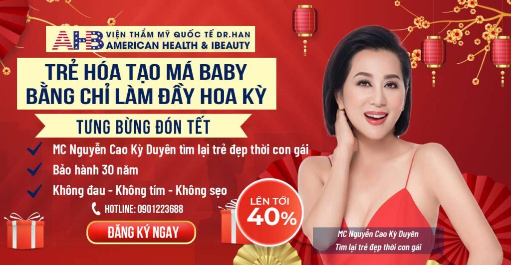 Chương trình ưu đãi dành tặng quý khách hàng khi thực hiện trẻ hoá tạo má baby tại AHIB