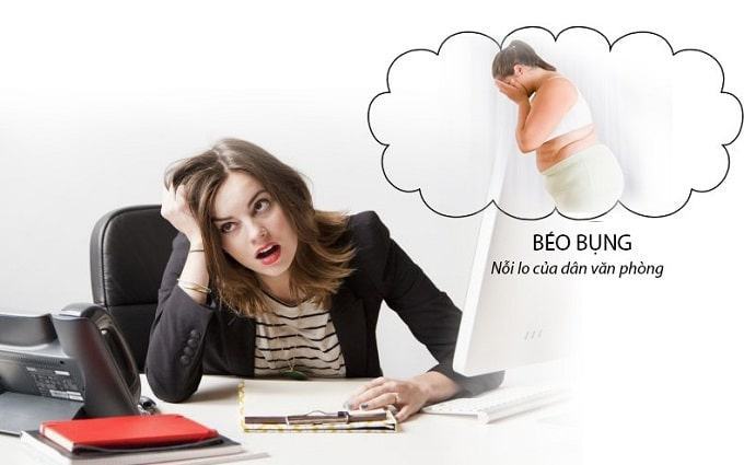 Có rất nhiều nguyên nhân khiến dân văn phòng béo bụng